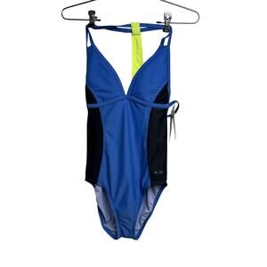 Advanced High Performance Fade Resistant Blue Swimsuit Sz XL